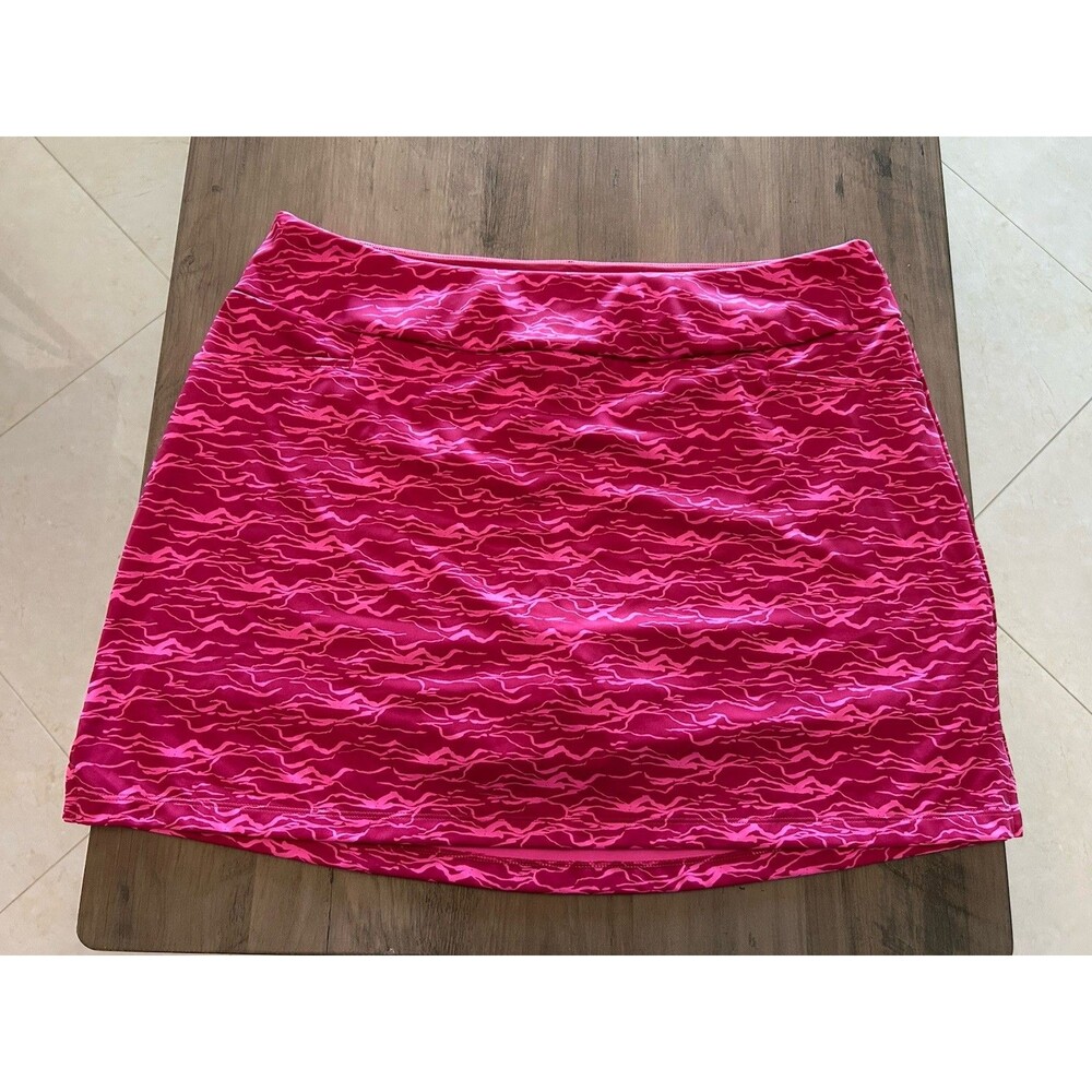 ADIDAS GOLF Women's ULTIMATE PRINT Skirt SKORT Wild Pink I Sz XL